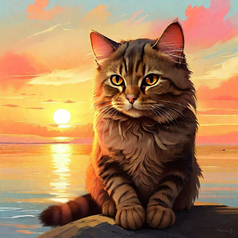 Cat On The Beach