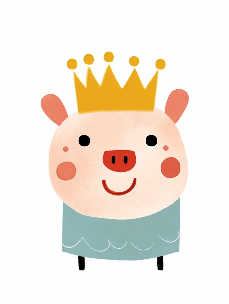 Little Pig 2 Wearing A Crown