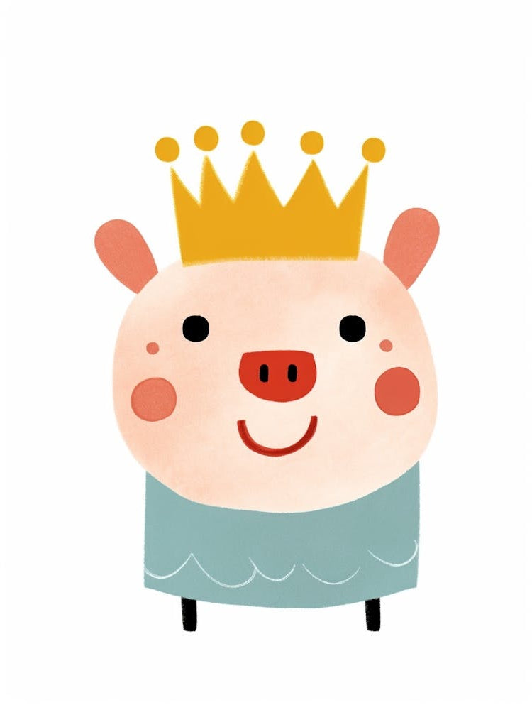 Little Pig 2 Wearing A Crown