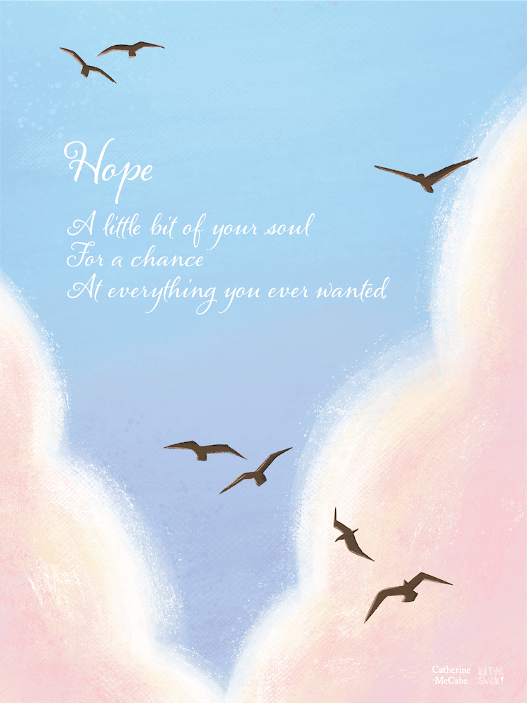 "Hope" In White Lettering