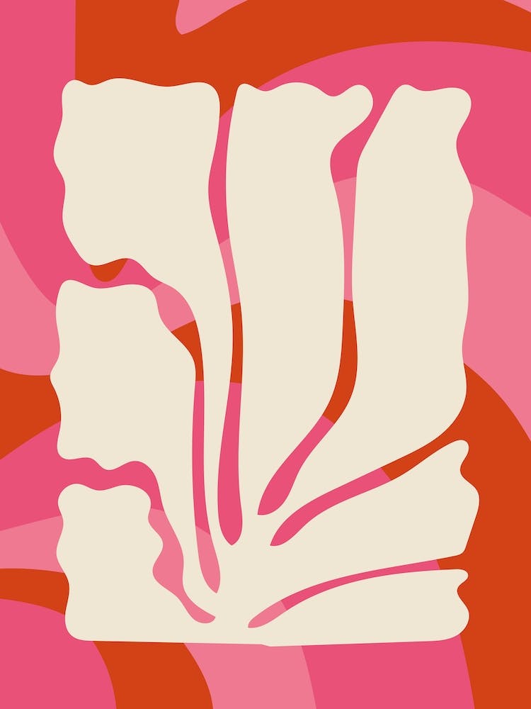 Abstract Colorful Leaves Painting