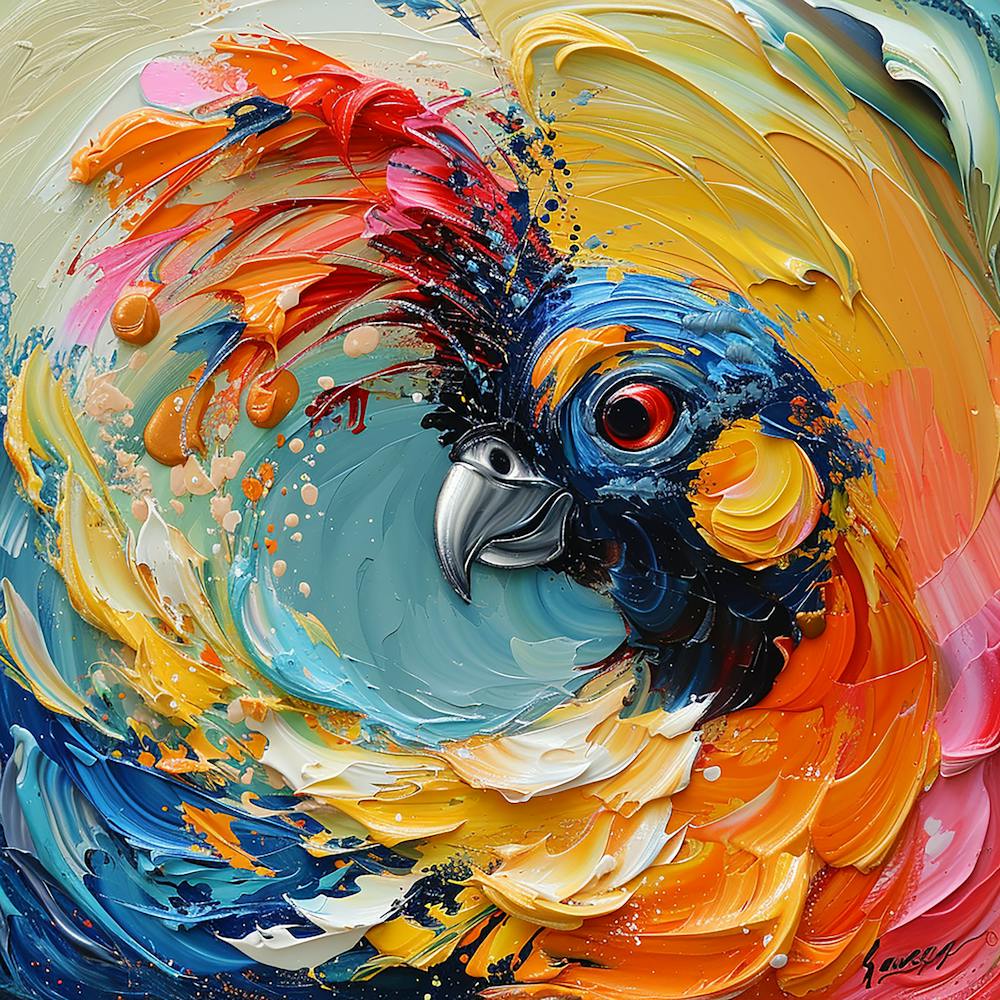 Colorful Parrot  - city wall art, colorful wall art, home decor, minimal art, modern wall art, wall art, wall decoration, wall print colourful wall art, decor wall art, digital art, digital art download, interior wall art, downloadable art, eclectic wall,