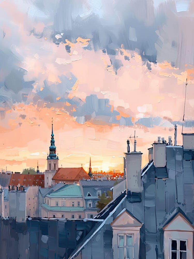 Wiener Dächer: Skyline am Morgen 1