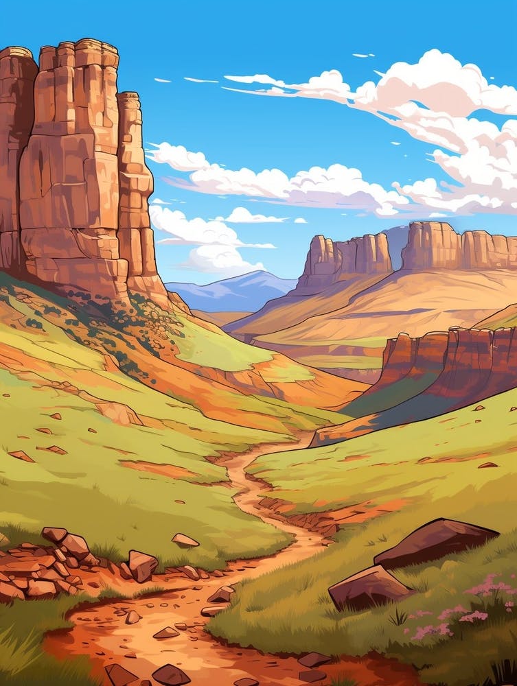 Golden Gate Highlands National Park Cartoon 4