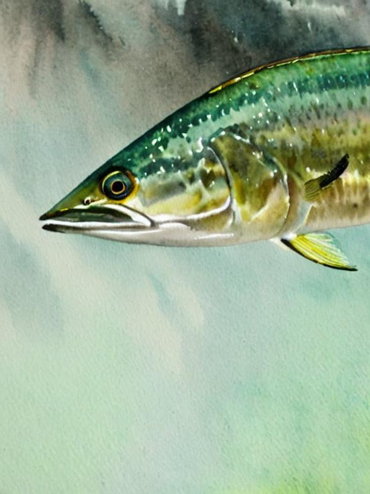 Barracuda II Aquarelle Conte de Fées