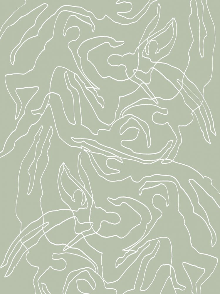 Line art Face Sage Green_2456190
