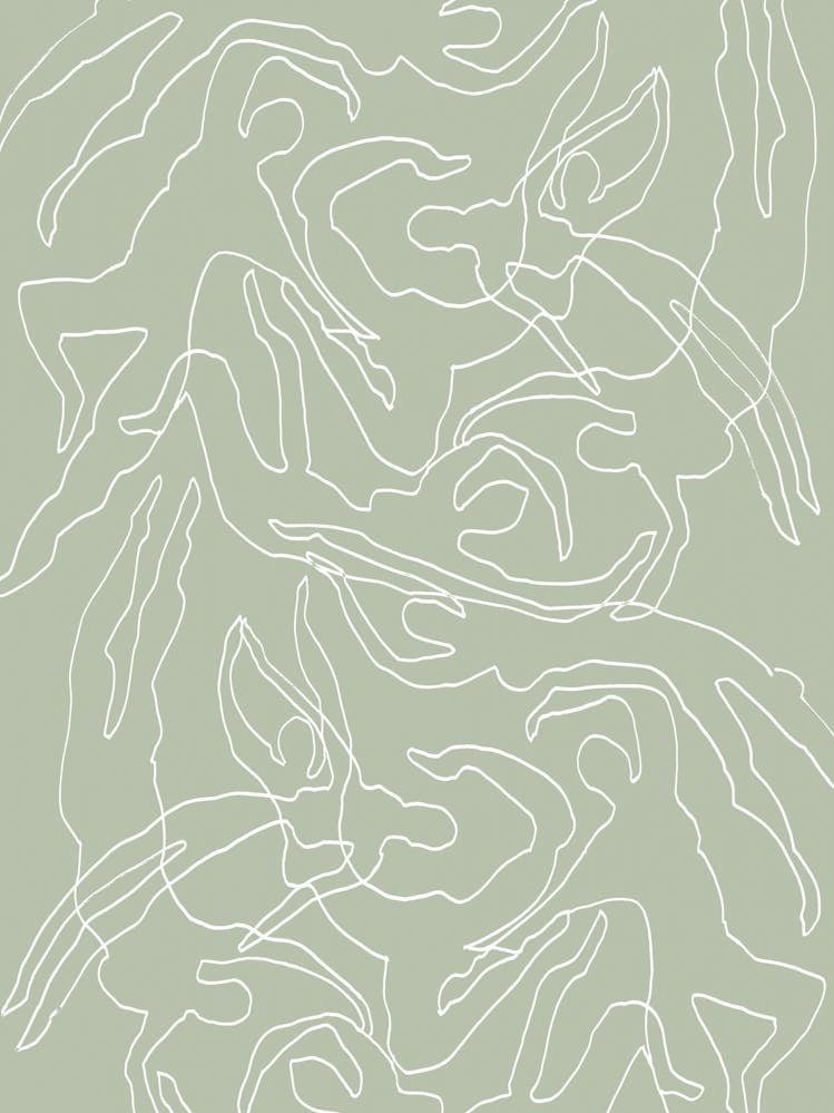 Line art Face Sage Green_2456190