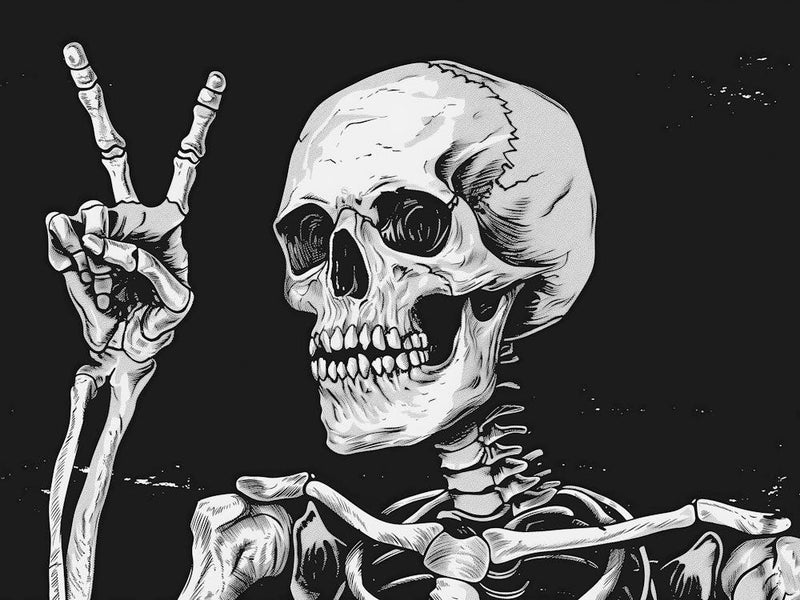 Peace Sign Skeleton