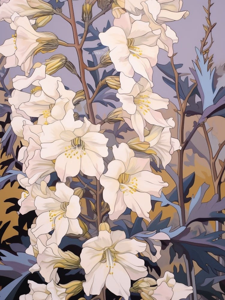 Larkspur 2 Flower Painting