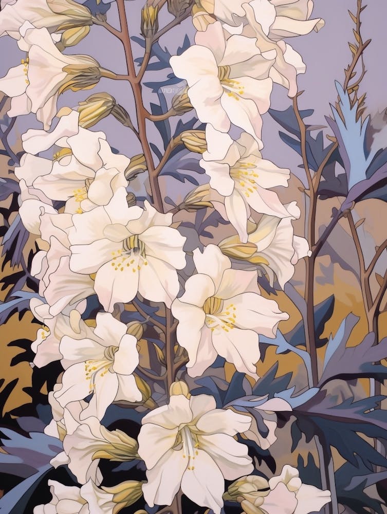 Larkspur 2 Flower Painting