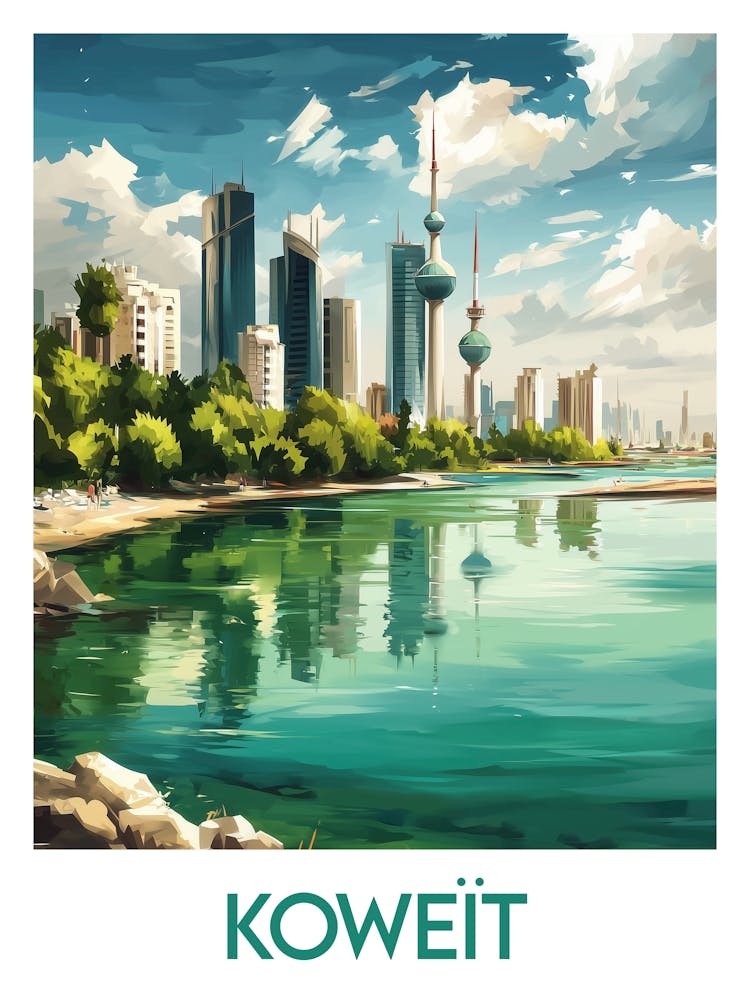 Affiche de voyage Koweït