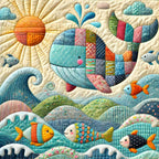 Whimsical Ocean Tales – Patchwork Storytime Art Enchanting Children S Wall Art