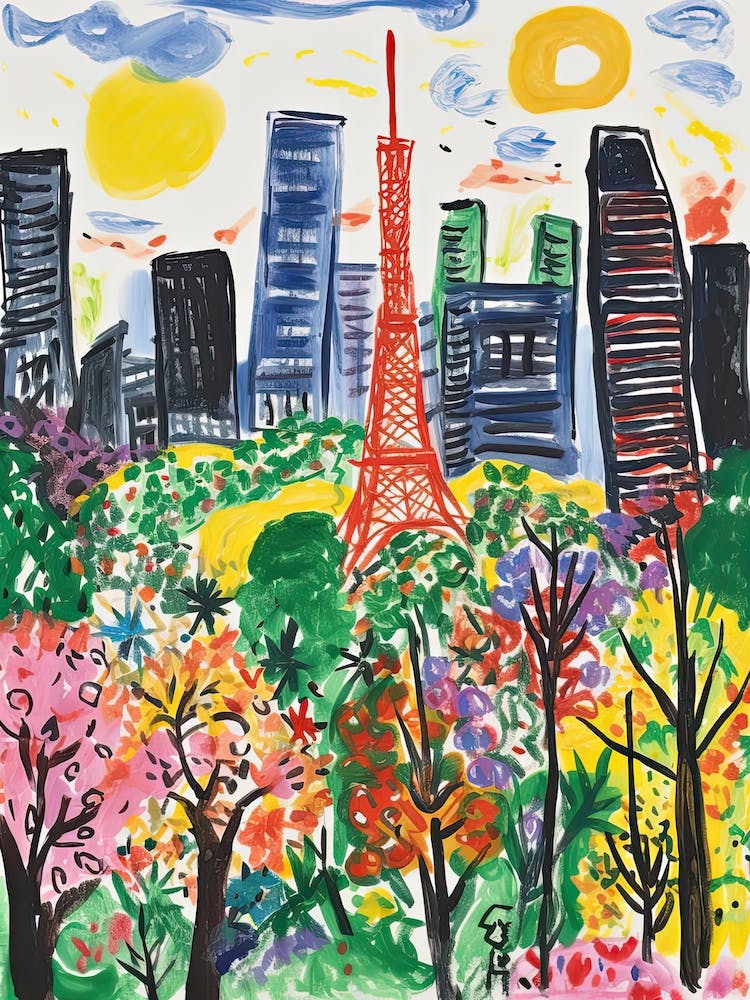 Tokyo, Dreamy Storybook Illustration 3