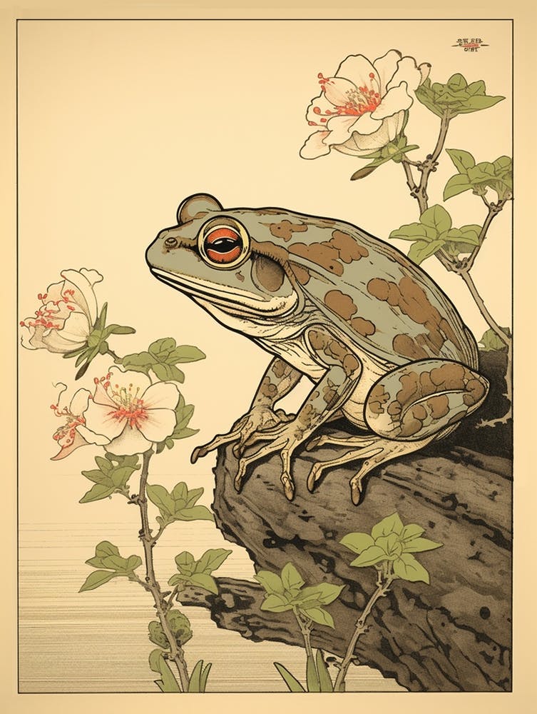 Vintage Japanese Frog Burrow 9