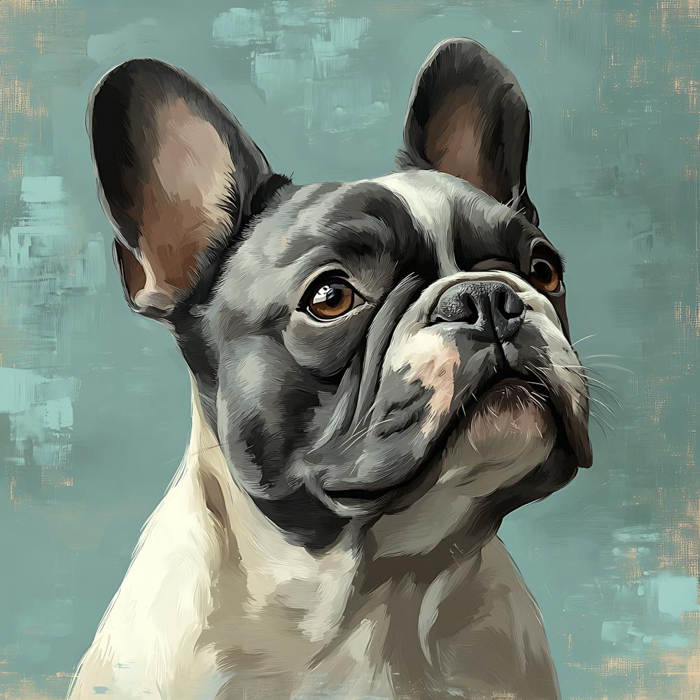 French Bulldog Calm Oil Painting