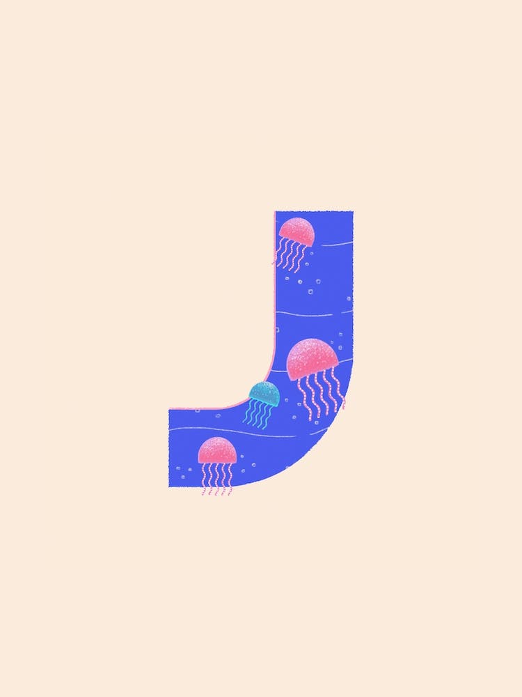 Letter J Jellyfish