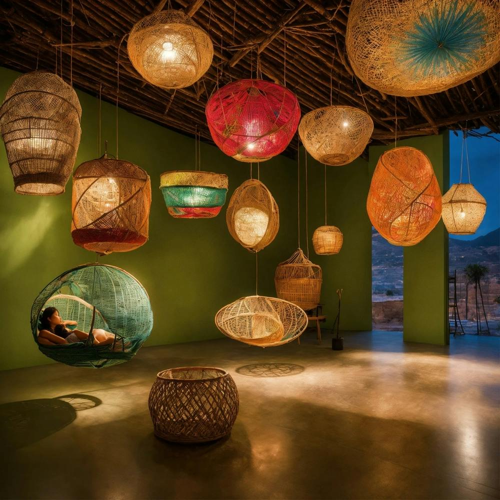 Hanging Wicker Baskets