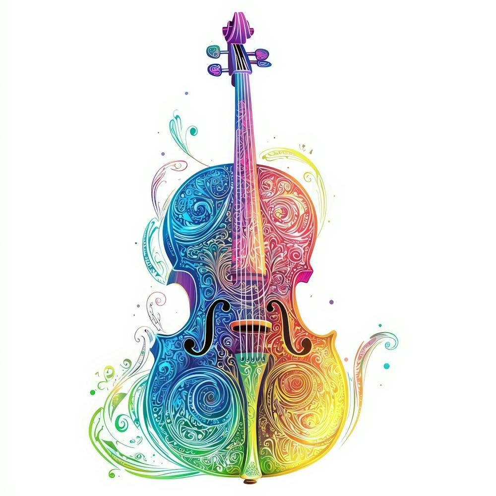 Buntes Cello