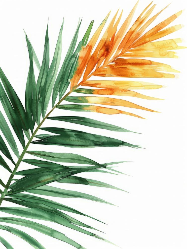 Watercolor Palm Leaf