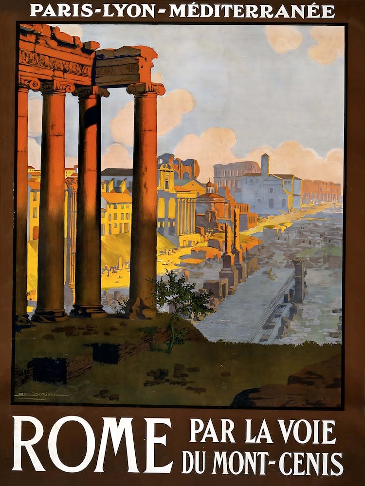 Travel Poster Rome Vintage, Karen Arnold