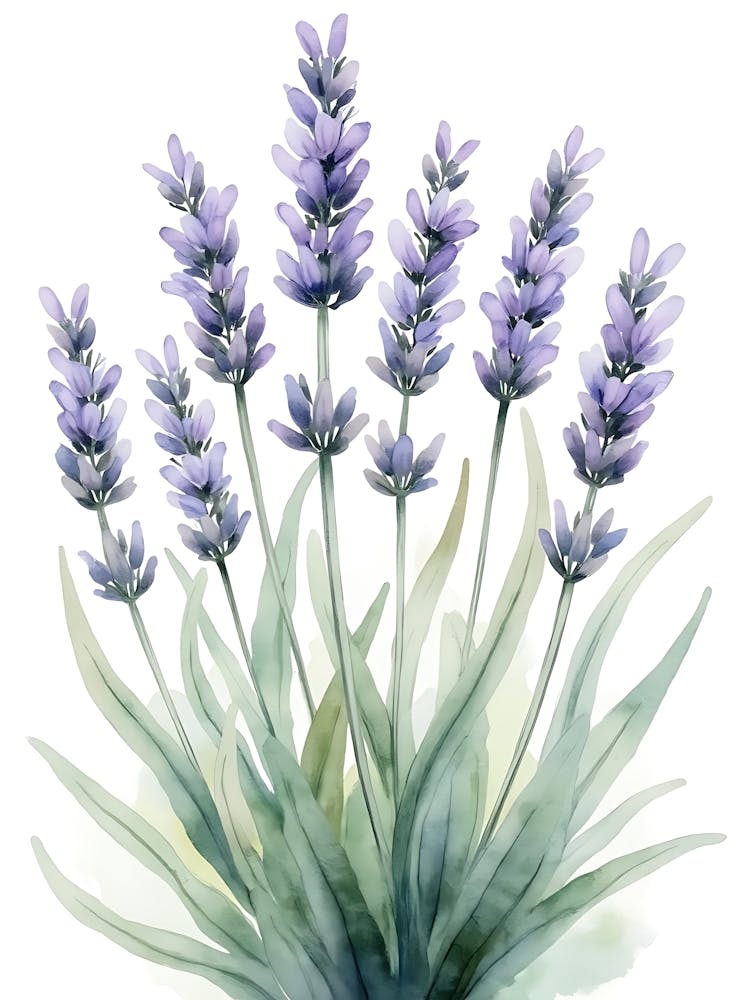 Delicate Watercolor Foliage in Sage Green