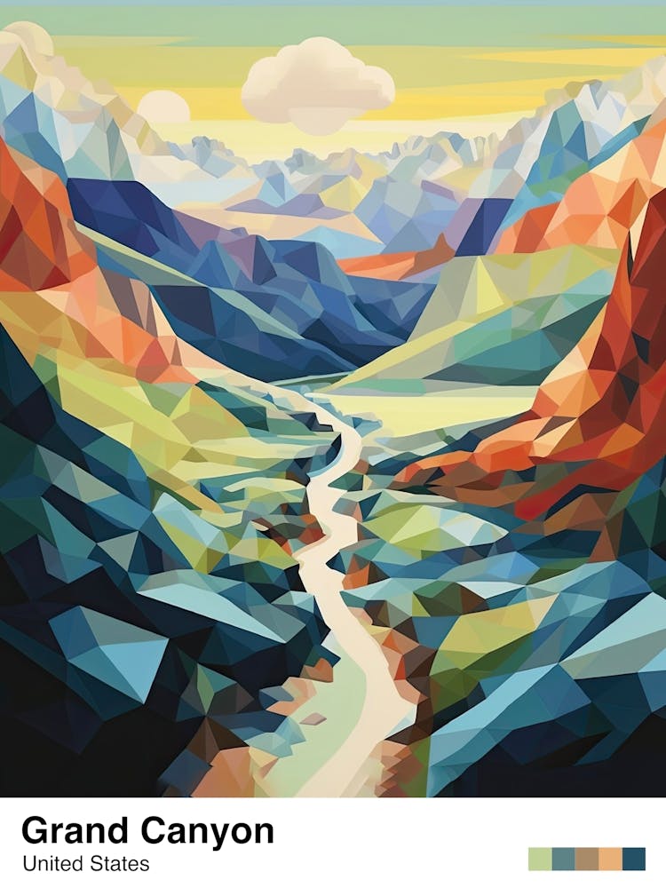 Grand Canyon   Geometric Vector Illustration 0 Poster