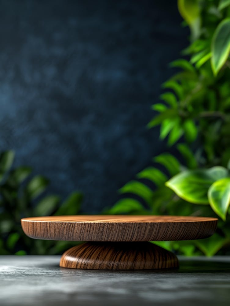 Wooden Plate On A Table
