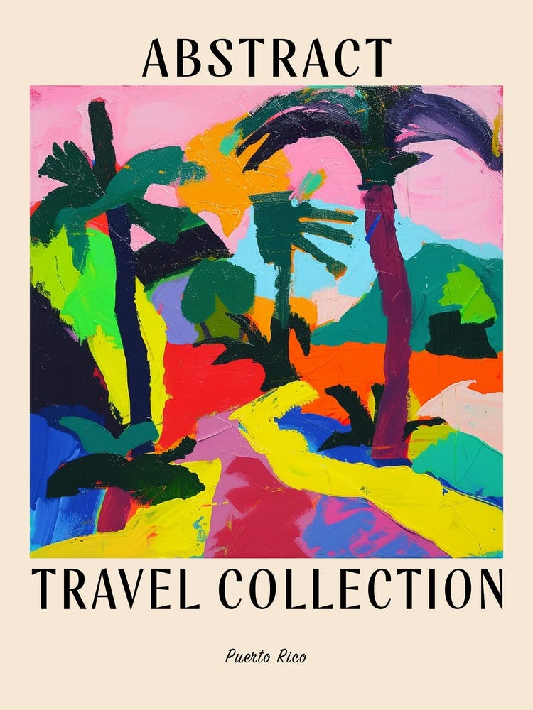 Abstract Travel Collection Poster Puerto Rico 2
