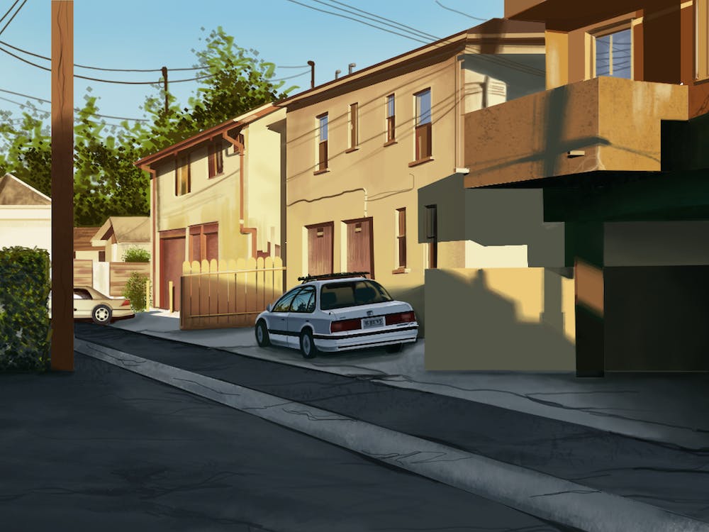 Street Scene at Golden Hour