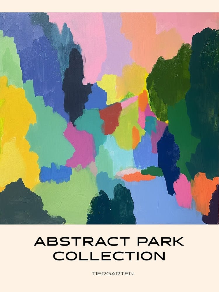 Abstract Park Collection Poster Tiergarten Berlin 2