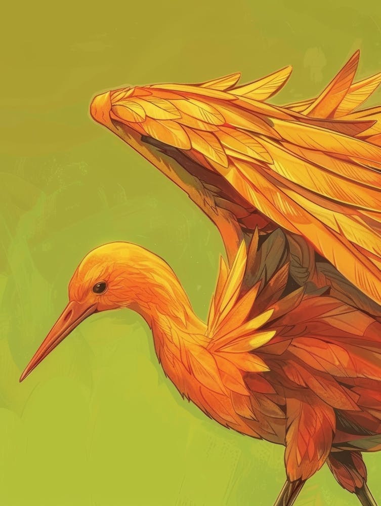 Flammender Vogel