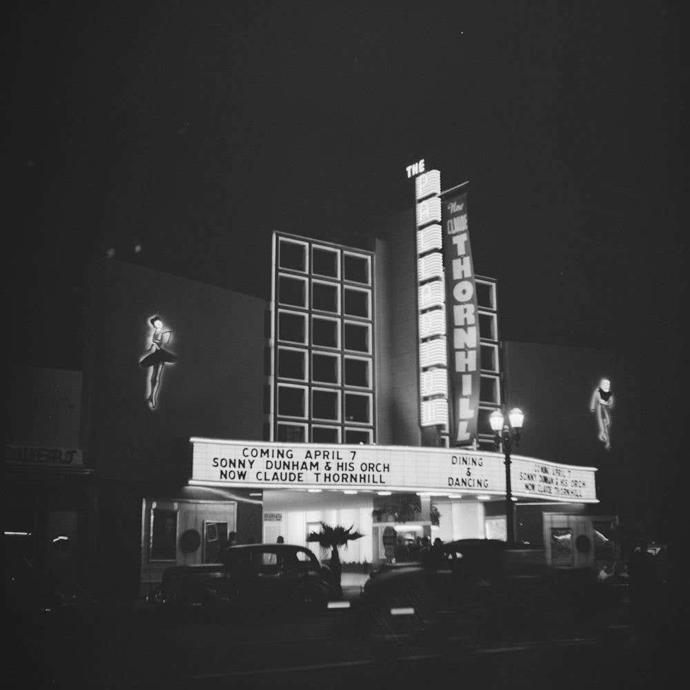 Hollywood, California,Sign In Front Of A Large Dance Palace By Russell Lee
