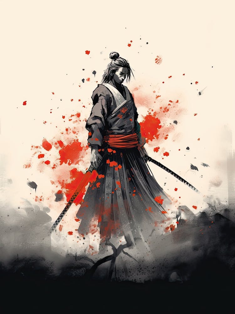Samurai Shodo Style Illustration 2