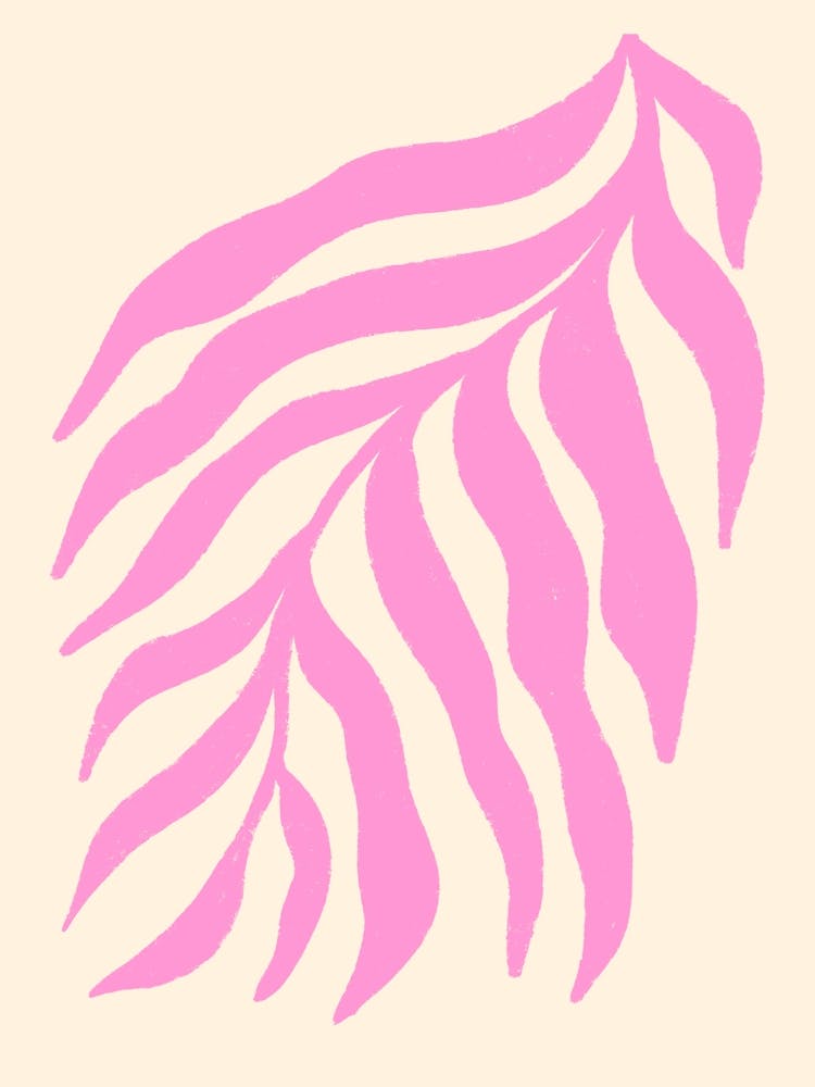 Rosa Silhouette Texturierte Ast 3