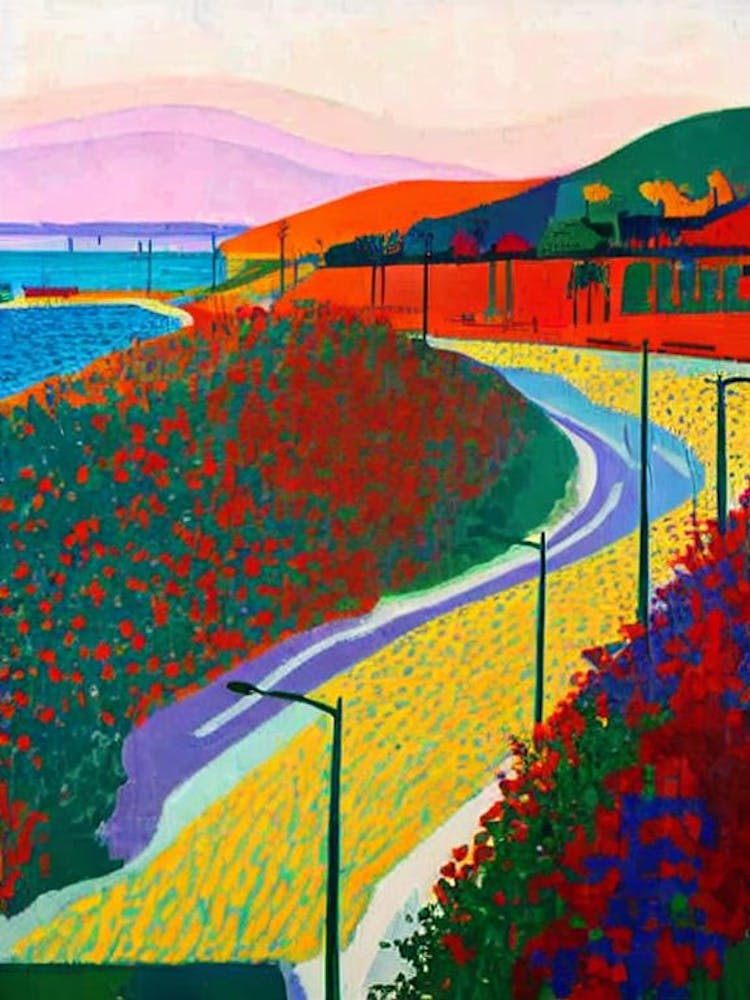 Long Beach, California Hockney Style