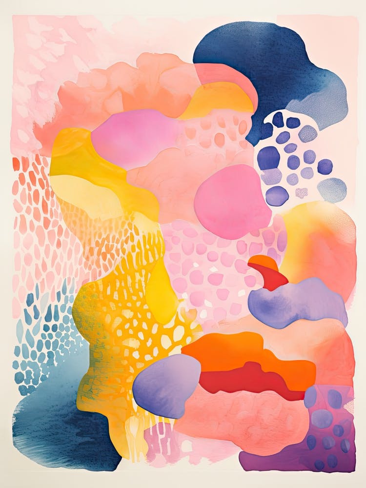 Huntington Library Art Museum Botanical Gardens Abstract Riso Style 3