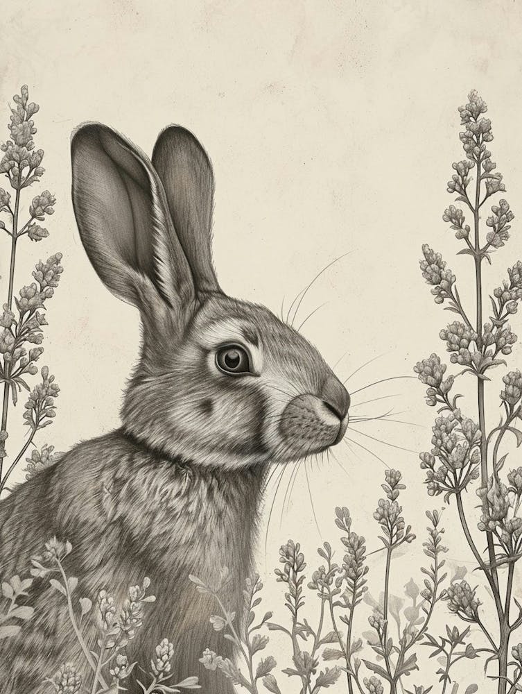 Silver Marten Rabbit Drawing 1