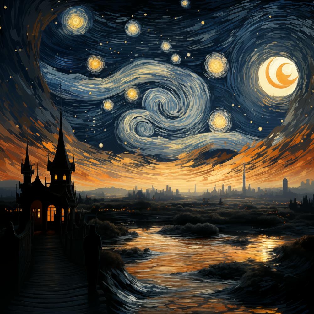Van Gogh style illustration 1