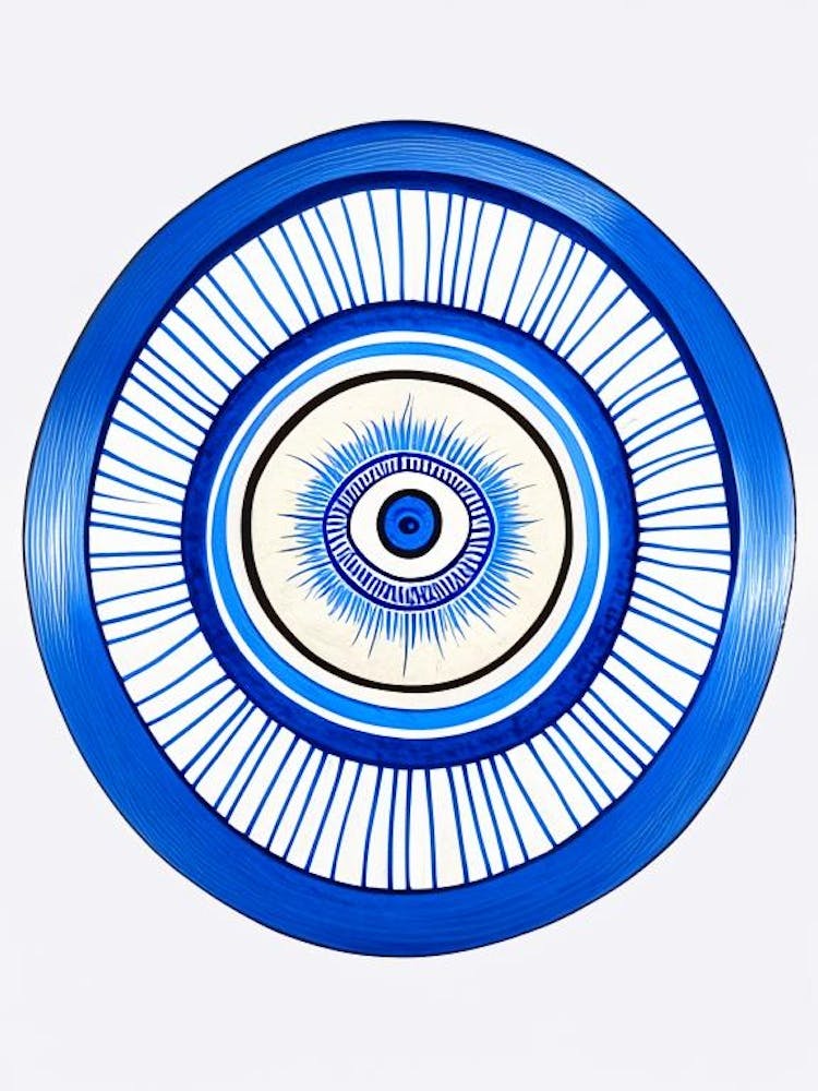 Dharma Wheel, Symbol, Third Eye Blue & White 7