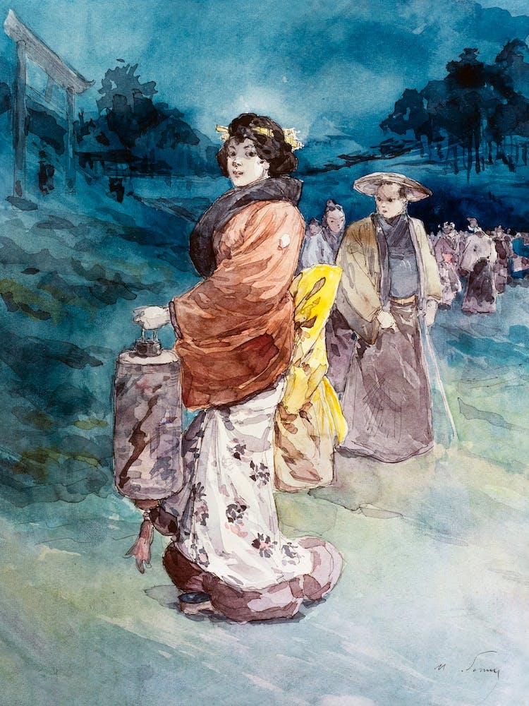 Procession Of Characters In Japanese Costume, Henry Somm