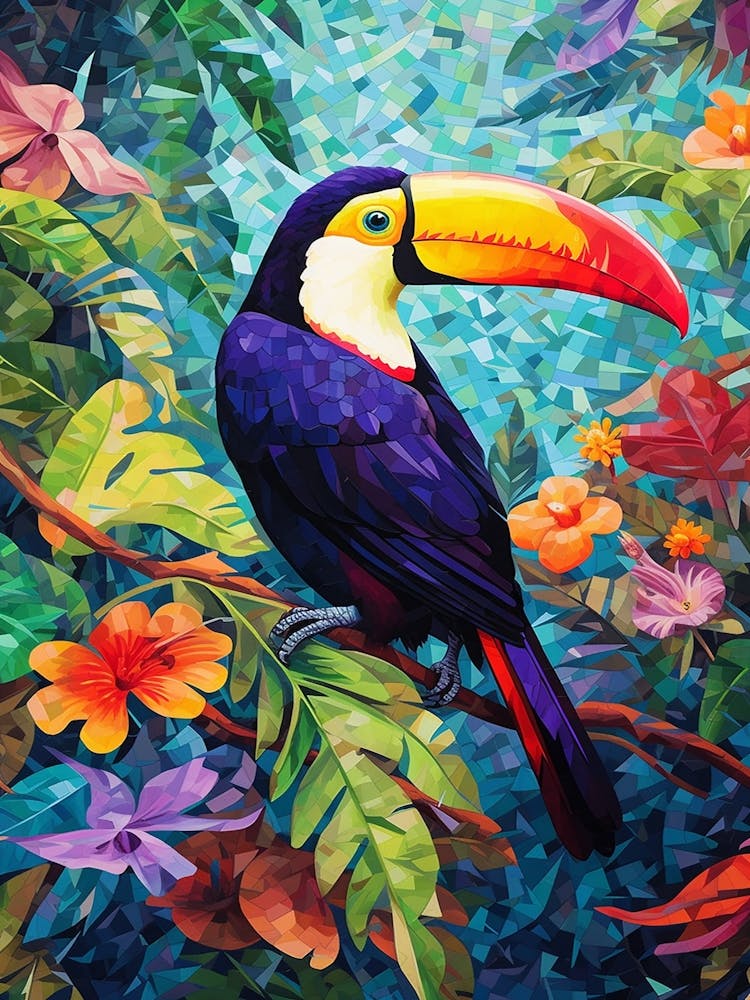 Vibrant Plumage: Toucan Jungle Bird Print