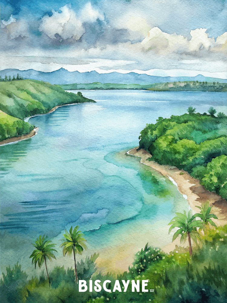 Peinture Aquarelle Parc National De Biscayne