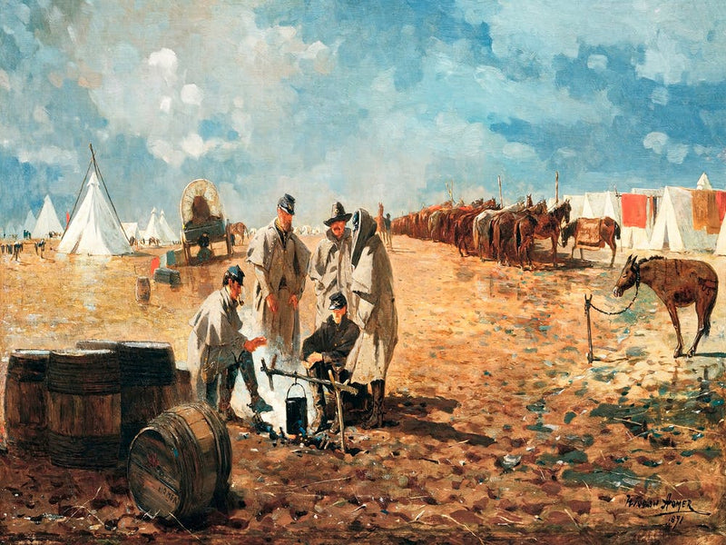 Rainy Day In Camp (1870), Winslow Homer