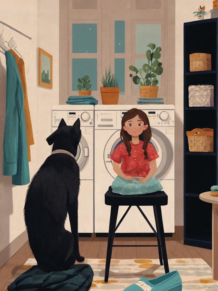Girl And A Dog