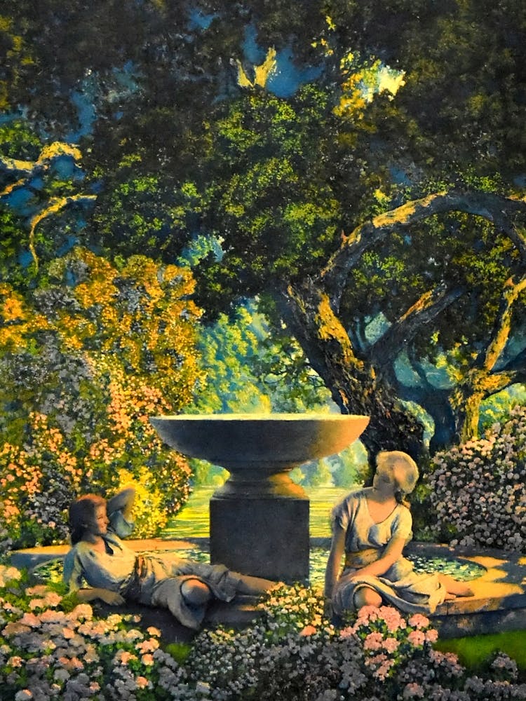 Reveries c1926 by Maxfield Parrish (1870-1966) HD Reproduction Immaculate Print | American Golden Age Illustrator and Painter