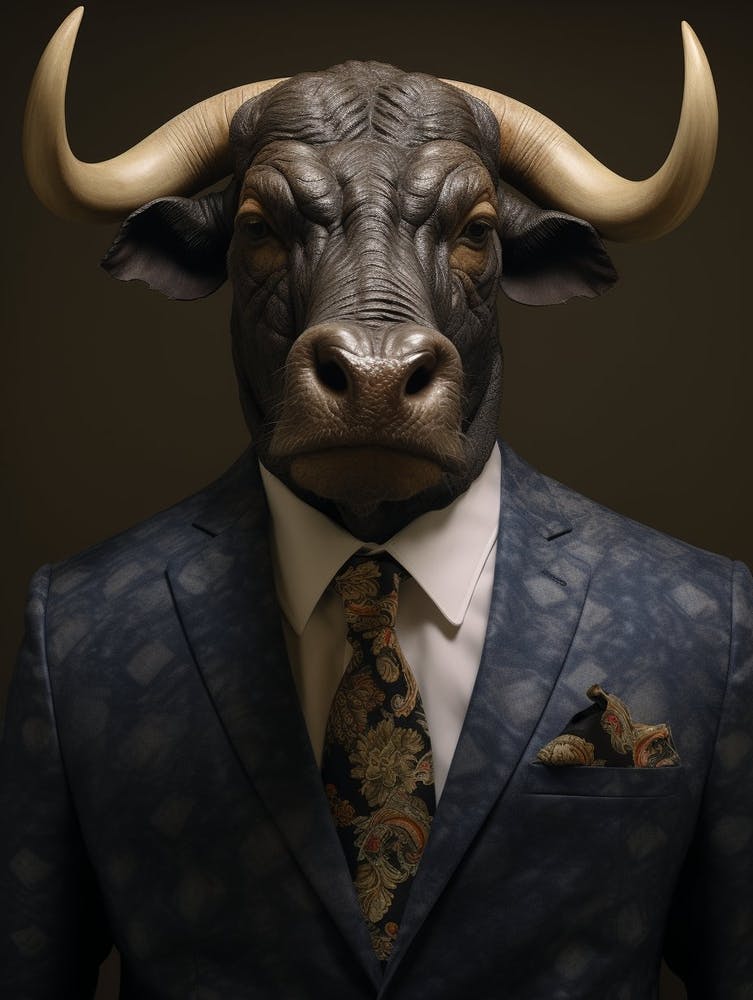 African Buffalo Wearing A Suit 4