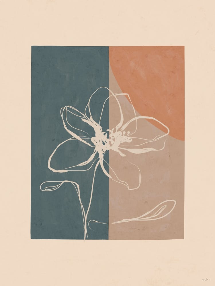 Abstract Line Flower