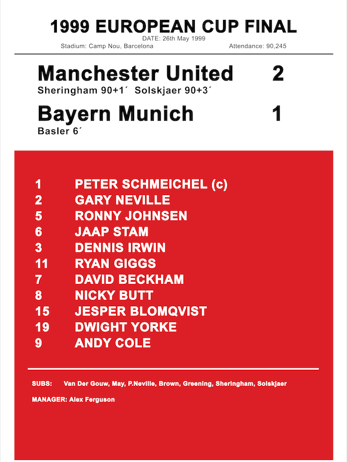 1999 Manchester United European Cup Final