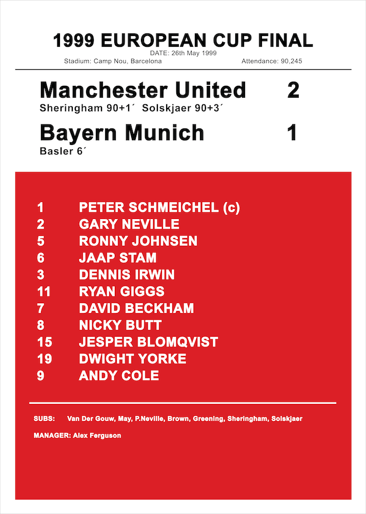 1999 Manchester United European Cup Final