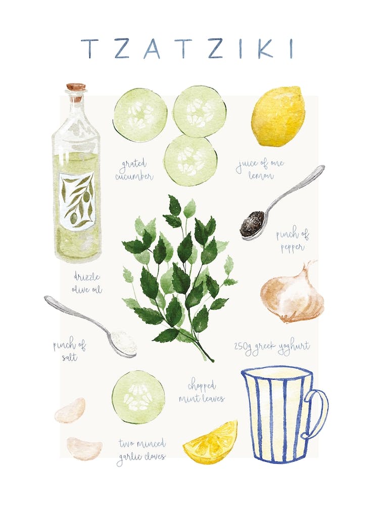 Colourful Tzatziki Kitchen Recipe